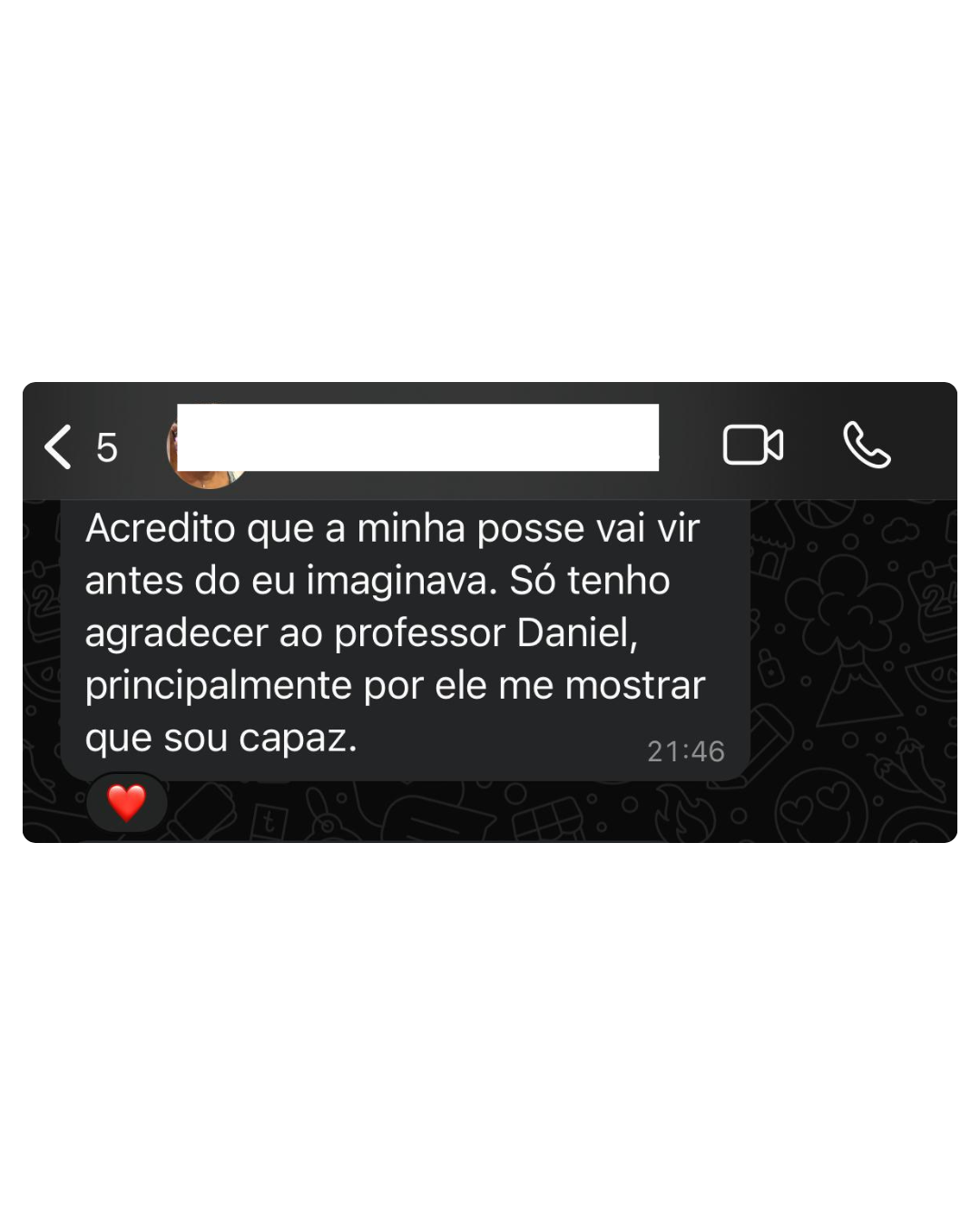 Depoimento Aluno João